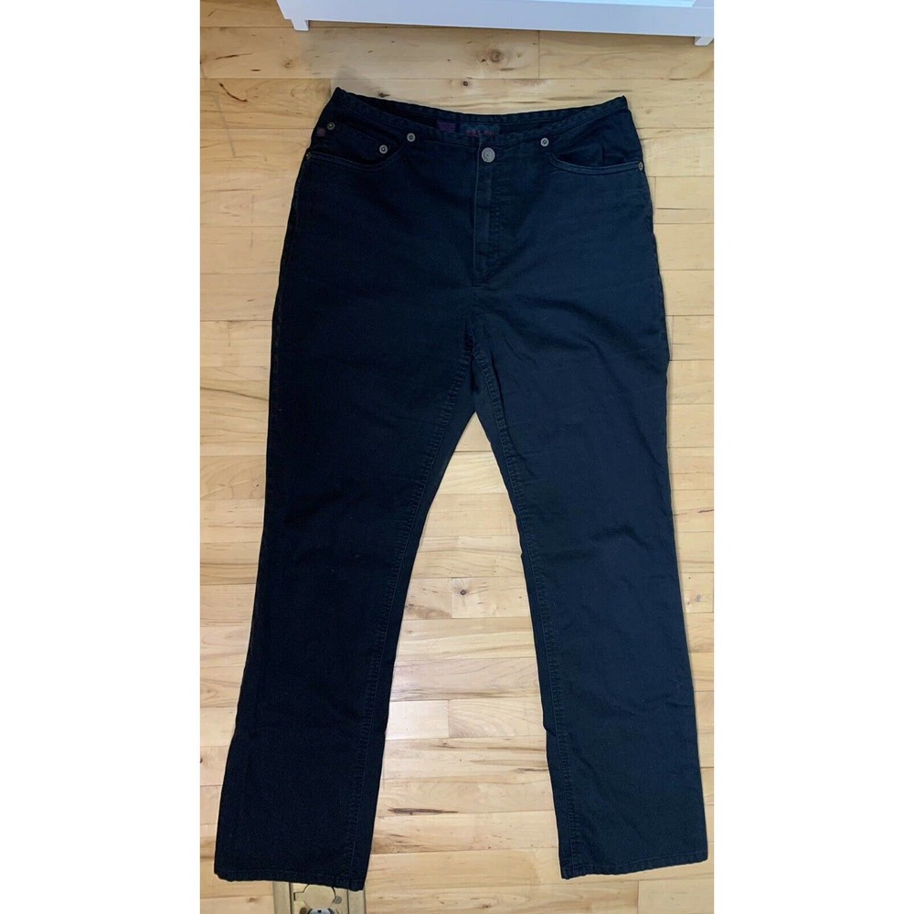 RALPH Ralph Lauren Pants 100% Cotton Black Vintage Y2K Bootcut Chinos Sz 8 EUC